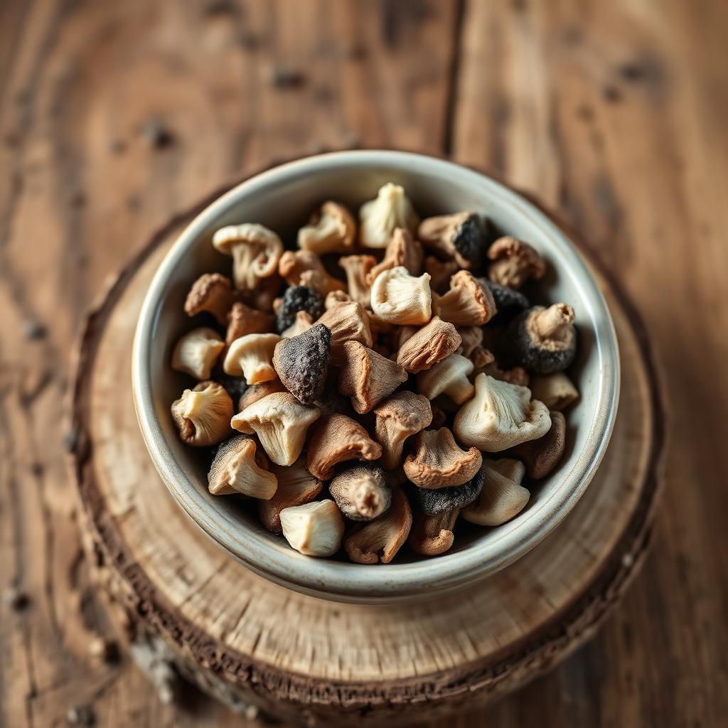Mix Mushroom Granules — Tri Blend — Shiitake · Oyster · Champignon